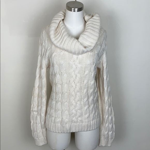 The Limited Sweaters - 🎈LAST CALL🎈Cream Cable Knit Cole Neck Sweater